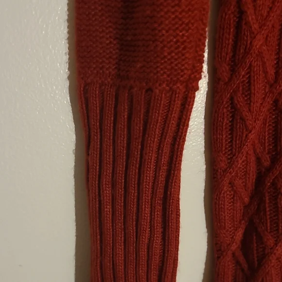 J.Crew Small Petite Red Diamond Knit Crewneck Sweater - Picture 6 of 8